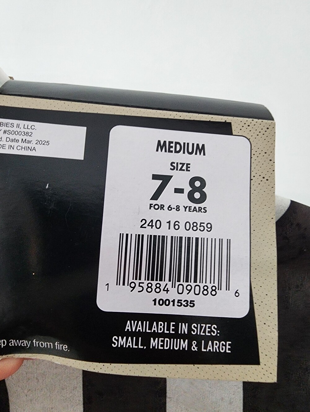 Rubies Beetlejuice Child Costume Size Medium 7-8 Target Exclusive NWT - Picture 6 of 16